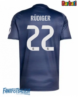 Real Madrid Antonio Rudiger #22 Tricou Fotbal Replică 2025-26 Barbati Deplasare